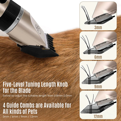 Dog Grooming Kit, Pet Foot Shaver, Low Noise Rechargeable Cordless Pet Hair Trimmer