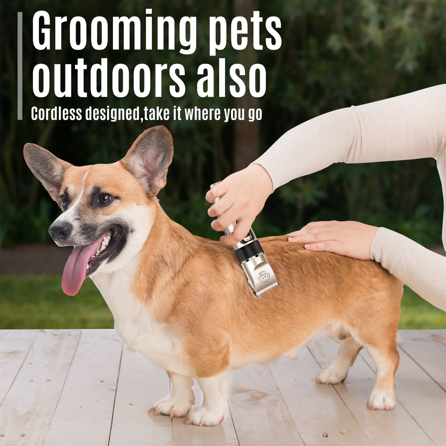 Dog Grooming Kit, Pet Foot Shaver, Low Noise Rechargeable Cordless Pet Hair Trimmer